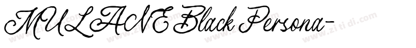 MULANE Black Persona字体转换